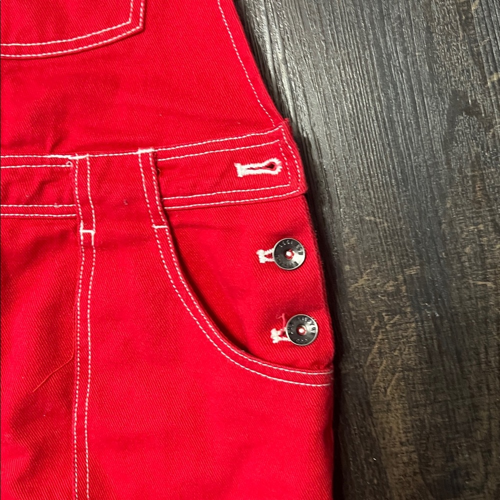 🚺 7 US (XS/S) — Vintage Empyre Denim Skirtall [BRIGHT RED] - Picture 2 of 10